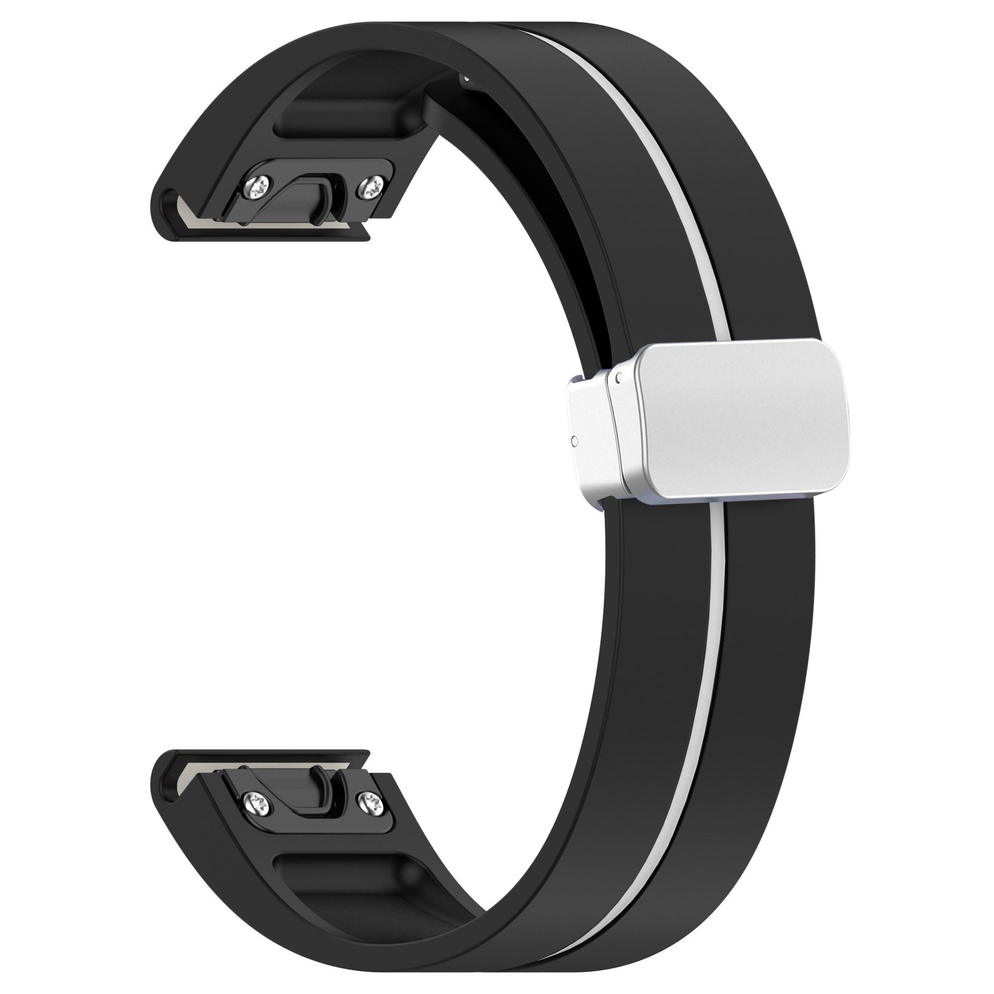For Samsung Galaxy Watch 6/6 Classic/5/4 Magnetic Silver Buckle Watch Strap 20mm Dual Color Silicone Band White+Black
For Samsung Galaxy Watch 6/6 Classic/5/4 Magnetic Silver Buckle Watch Strap 20mm Dual Color Silicone Band White+Black