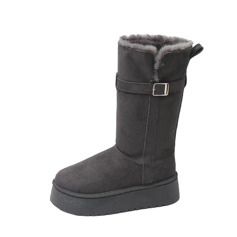 Mid-tube Snow Boots Winter New Round Toe Suede Sleeve Belt Buckle Platform Non-slip Wear-resistant Cotton Shoes 36 серый
Mid-tube Snow Boots Winter New Round Toe Suede Sleeve Belt Buckle Platform Non-slip Wear-resistant Cotton Shoes 36 серый