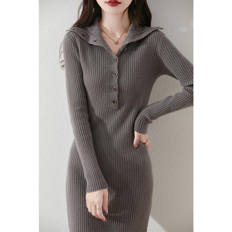 Женское кашемировое платье Qinghe кашемир 30% кашемир 70% шерсть осенне-зимняя кашемировая юбка мягкая и теплая