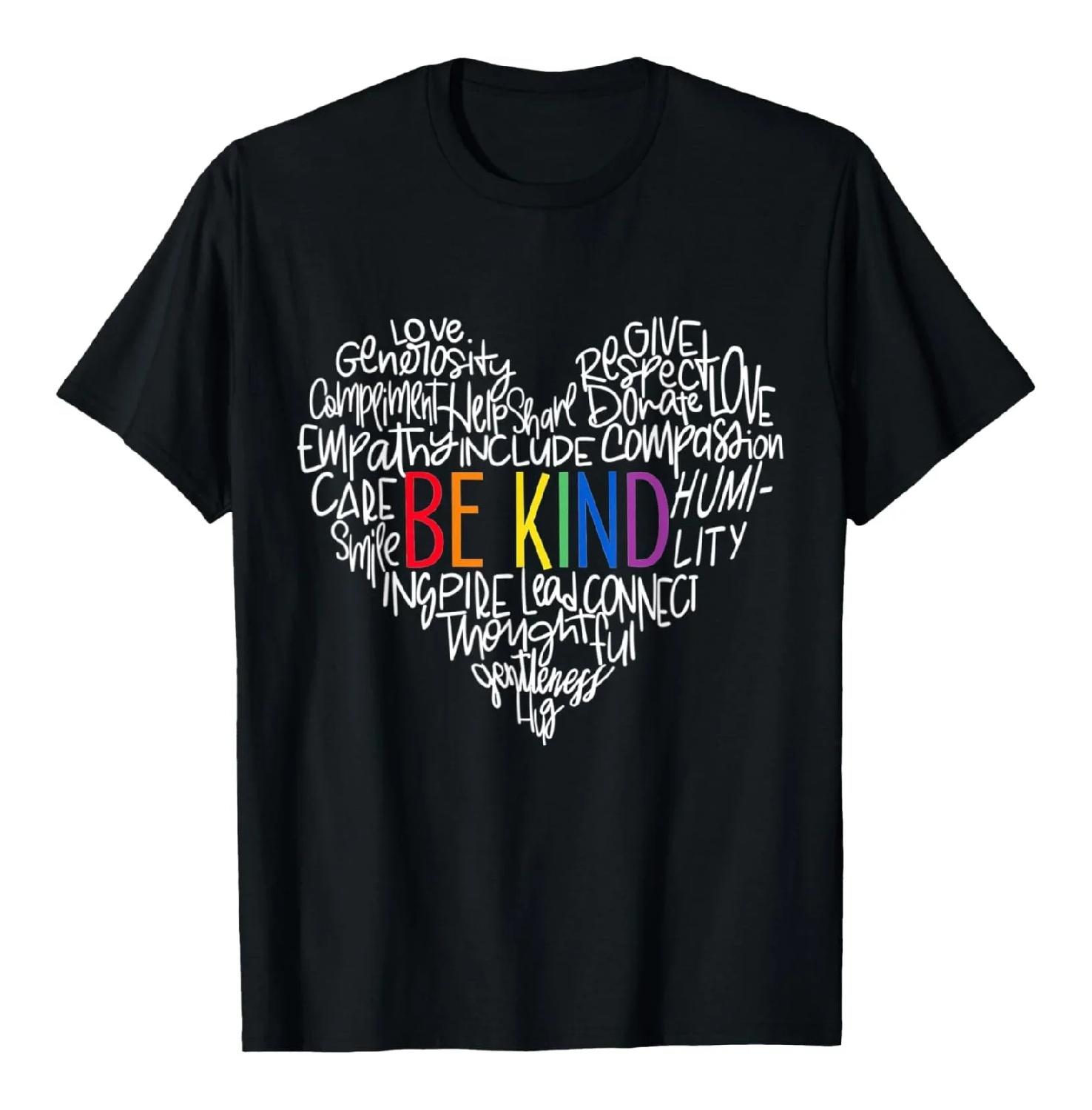 Be Kind LGBT Rainbow Heart Kindness Words Graphic T-Shirt Unisex Short Sleeve Tee XXXXXL чорний
Be Kind LGBT Rainbow Heart Kindness Words Graphic T-Shirt Unisex Short Sleeve Tee XXXXXL чорний