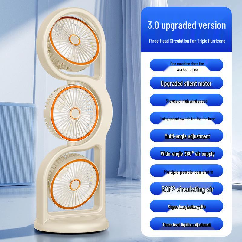 USB Rechargeable Multi-Head Dorm & Outdoor Fan 15.5*15.5*45 cm
USB Rechargeable Multi-Head Dorm & Outdoor Fan 15.5*15.5*45 cm