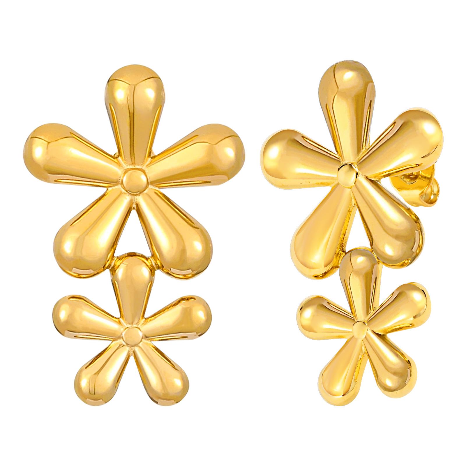 Stainless Steel Earrings Glossy Flower Stud Earring Charm Gold Color for Women Girls High Quality New Trendy Jewelry Gift
Stainless Steel Earrings Glossy Flower Stud Earring Charm Gold Color for Women Girls High Quality New Trendy Jewelry Gift