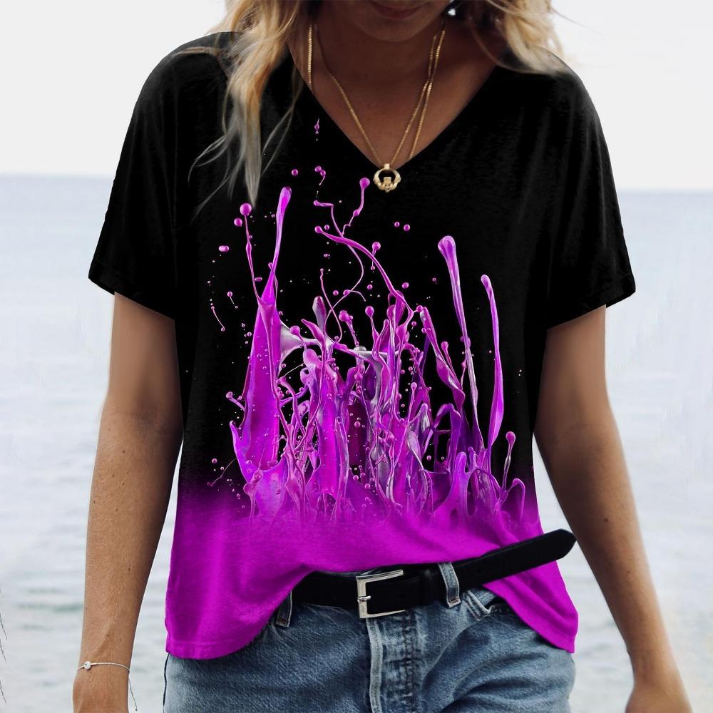 Summer Women s Abstract Painting Graphic 3D Print V Neck Basic Tops Green Blue Purple Plus Size Pullover 5XL
Summer Women s Abstract Painting Graphic 3D Print V Neck Basic Tops Green Blue Purple Plus Size Pullover 5XL