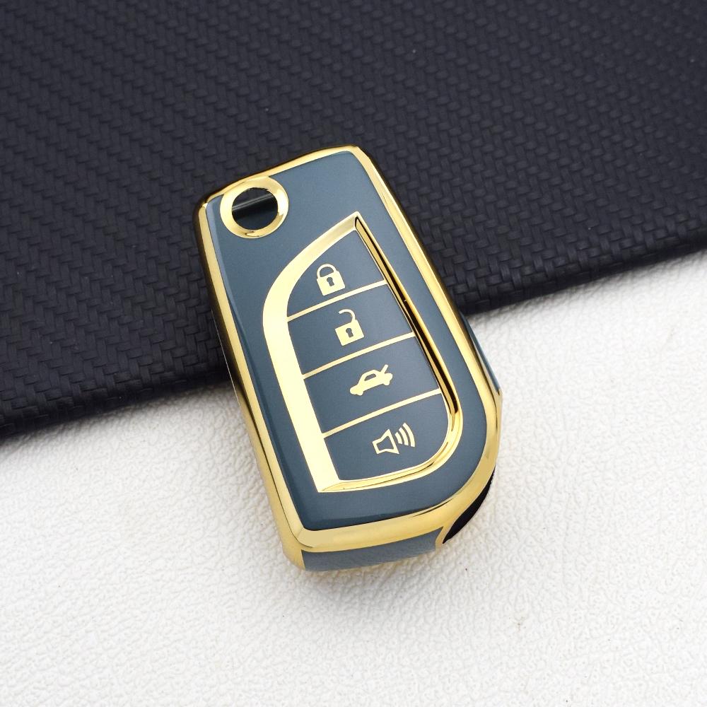 4 Buttons Soft TPU Car Key Shell for Toyota Hilux Corolla Prado Fortuner RAV4 C-HR Avensis | Anti-Scratch Key Case with Key Ring
4 Buttons Soft TPU Car Key Shell for Toyota Hilux Corolla Prado Fortuner RAV4 C-HR Avensis | Anti-Scratch Key Case with Key Ring