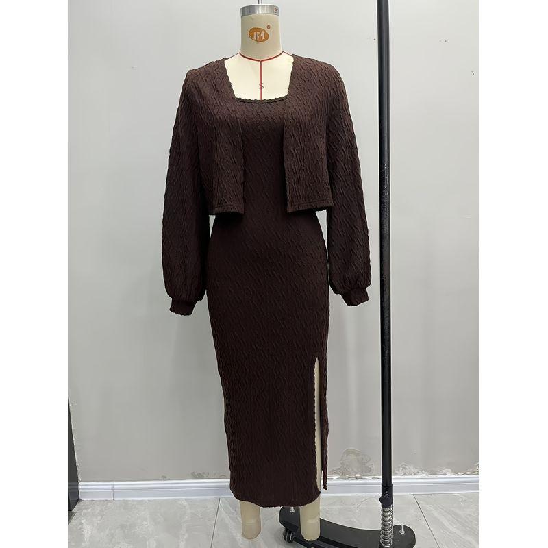 Западный стиль Новая мода Юбка на подтяжках Кардиган Топ Комплект из двух частей Топ и Майка Юбка Комплект Brown XL
Западный стиль Новая мода Юбка на подтяжках Кардиган Топ Комплект из двух частей Топ и Майка Юбка Комплект Brown XL