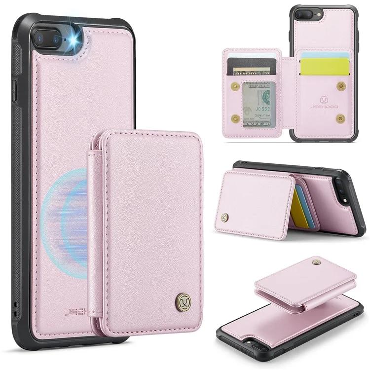 JEEHOOD J05 для iPhone 6 Plus / 7 Plus / 8 Plus / 6s Plus 5,5-дюймовый чехол с магнитным отделением для карт TPU+кожаный чехол для телефона - розовый
JEEHOOD J05 для iPhone 6 Plus / 7 Plus / 8 Plus / 6s Plus 5,5-дюймовый чехол с магнитным отделением для карт TPU+кожаный чехол для телефона - розовый