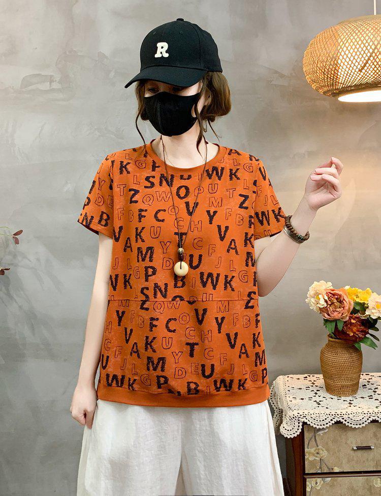 2026 Summer Fashion Round Neck Printed Loose Slimming Short Sleeve T-shirt 2XL (105-120 jin) оранжевый/красный
2026 Summer Fashion Round Neck Printed Loose Slimming Short Sleeve T-shirt 2XL (105-120 jin) оранжевый/красный