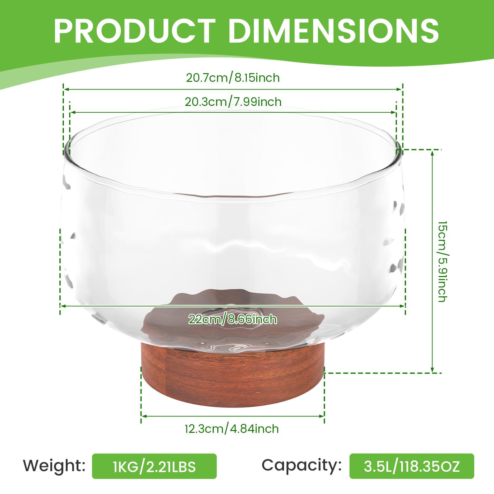 3.5L Large Glass Trifle Bowl with Elegant Wood Stand Versatile Serving Dish Yogurt Vegetable Bowl Double Glazed Salad Bowl
3.5L Large Glass Trifle Bowl with Elegant Wood Stand Versatile Serving Dish Yogurt Vegetable Bowl Double Glazed Salad Bowl