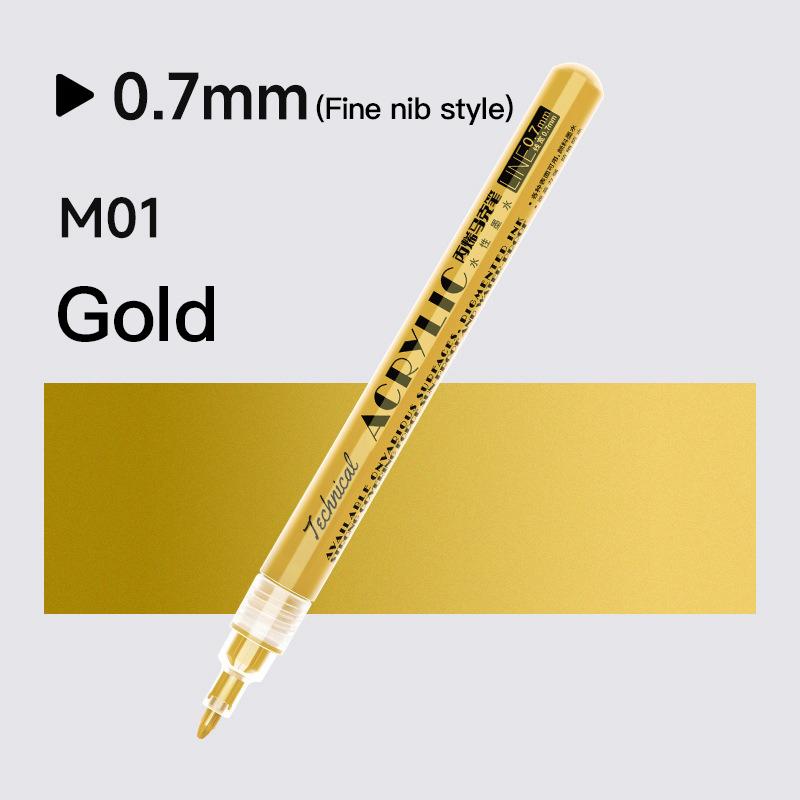 Metallic Marker Pen 0.7/1.0 mm Extra Fine Acrylic Gold Silver Color Pen Back to School Supplies Highlighter Marker DIY Painting
Metallic Marker Pen 0.7/1.0 mm Extra Fine Acrylic Gold Silver Color Pen Back to School Supplies Highlighter Marker DIY Painting