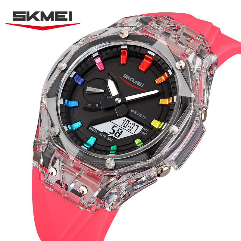 Men Women Electronic Watch Sports Multi Functional Version Dual Display Diving Alarm Clock Wateproof Male Fashion Quartz Watches прозорий/чорний
Men Women Electronic Watch Sports Multi Functional Version Dual Display Diving Alarm Clock Wateproof Male Fashion Quartz Watches прозорий/чорний