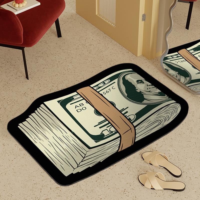 Decorative Money Rug Cash Print Floor Mat Livingroom Bedroom Decoration Non-slip Bathroom Rug Halloween Xmas Home Decor 40x60cm
Decorative Money Rug Cash Print Floor Mat Livingroom Bedroom Decoration Non-slip Bathroom Rug Halloween Xmas Home Decor 40x60cm