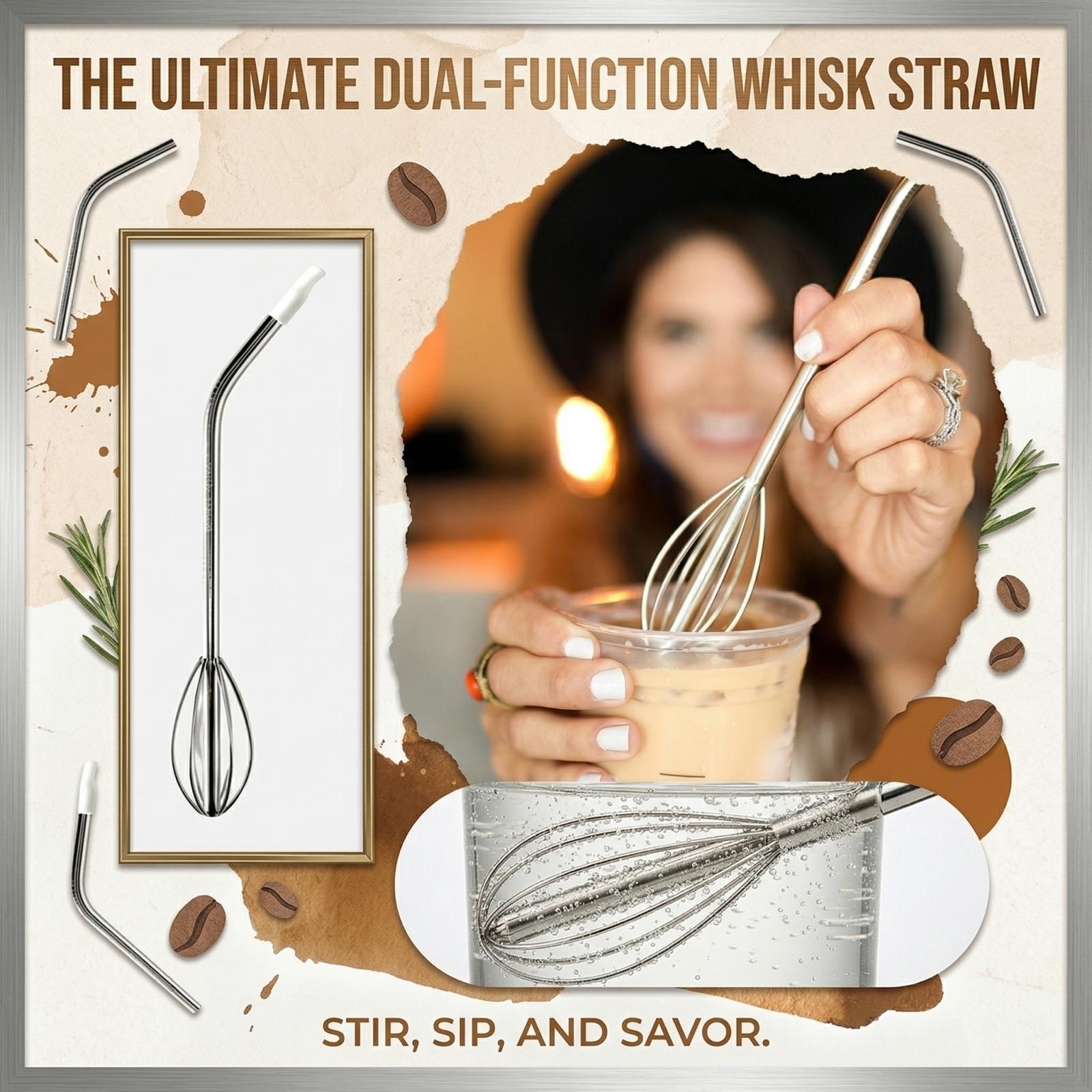 2-in-1 Straw & Stirrer (Stainless Steel) One Size
2-in-1 Straw & Stirrer (Stainless Steel) One Size