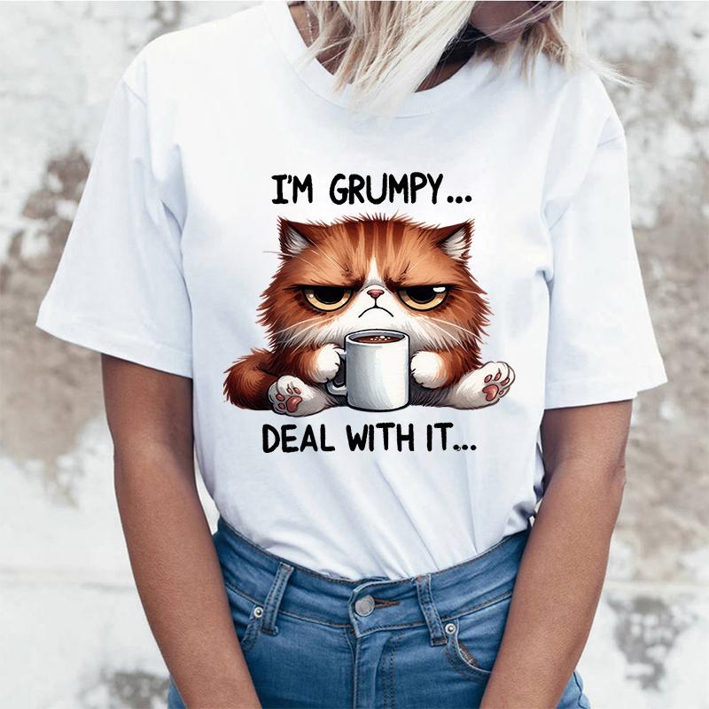 Новая забавная футболка с кошкой I M Grumpy Deal With Is, унисекс, с коротким рукавом, с круглым вырезом, летняя, повседневная, с буквенной печатью, женская футболка, топ XL
Новая забавная футболка с кошкой I M Grumpy Deal With Is, унисекс, с коротким рукавом, с круглым вырезом, летняя, повседневная, с буквенной печатью, женская футболка, топ XL