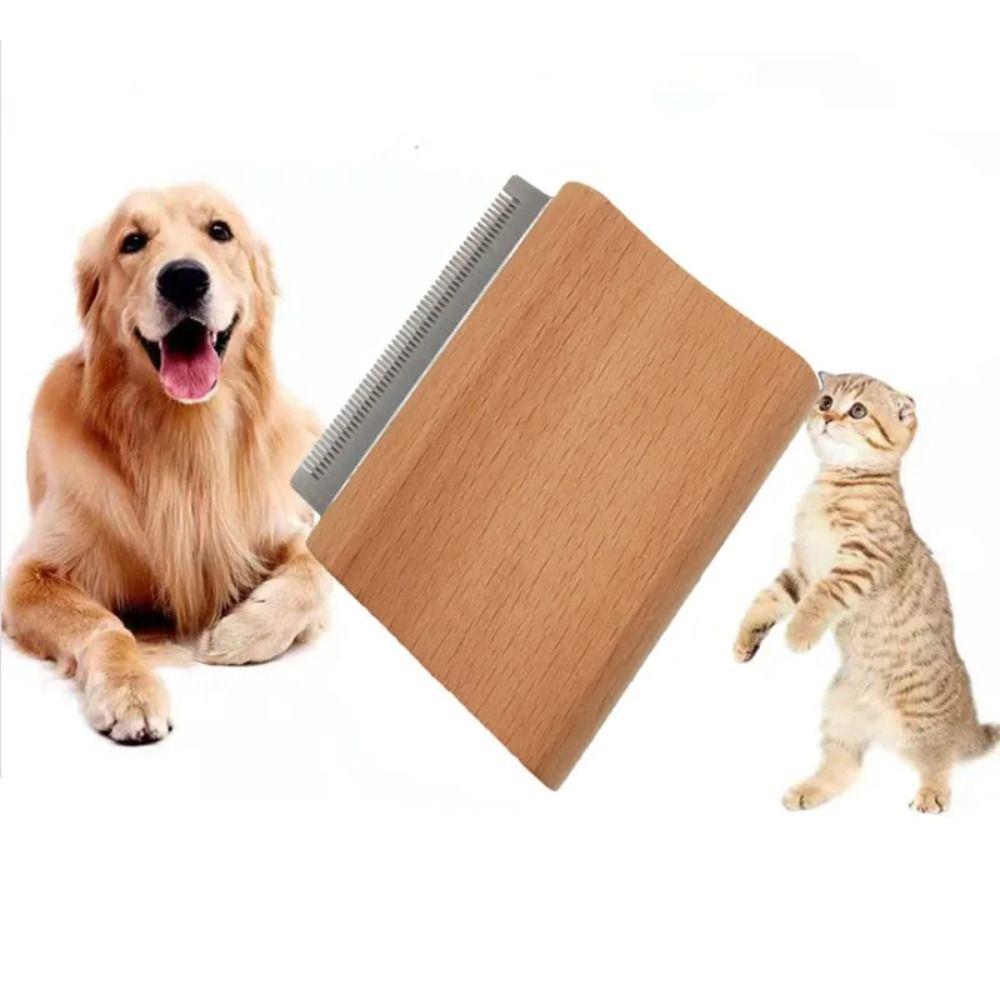 Ergonomic Design Wood Groom Brush Metal Dog Comb Horse Deshedding Brush Pet hair Removal Comb Dog 7.5cm
Ergonomic Design Wood Groom Brush Metal Dog Comb Horse Deshedding Brush Pet hair Removal Comb Dog 7.5cm