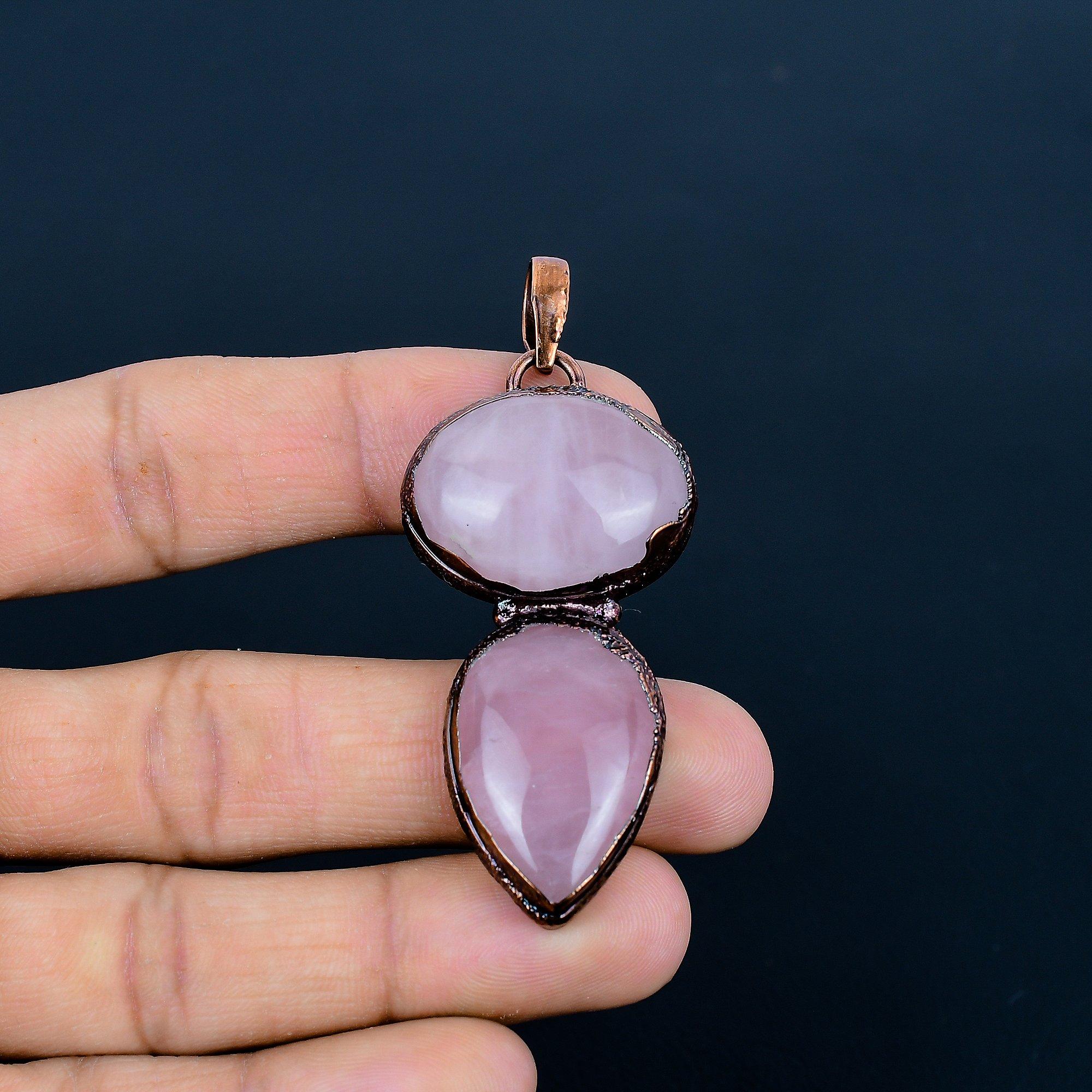 Rose Quartz Jewelry, Copper Electroformed Pendant Handmade Gemstone Jewelry, Gifts For Wife Brand New Pendant 2.55 Inches
Rose Quartz Jewelry, Copper Electroformed Pendant Handmade Gemstone Jewelry, Gifts For Wife Brand New Pendant 2.55 Inches