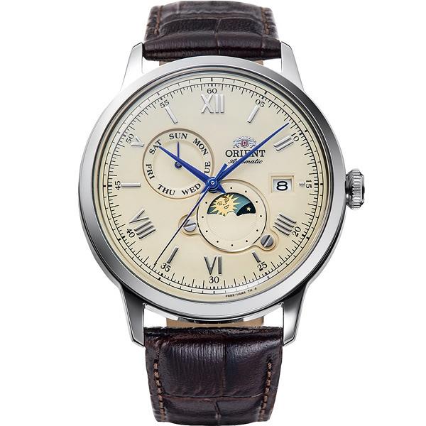 ORIENT Men s TRN-AK0803Y (Classic Bambino Sun and Moon Men s Leather) Round Watch Stainless Steel
ORIENT Men s TRN-AK0803Y (Classic Bambino Sun and Moon Men s Leather) Round Watch Stainless Steel