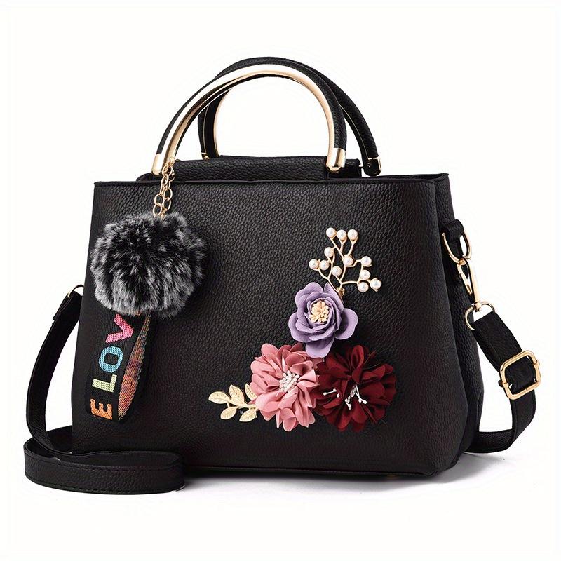 3D Flower Decorated PU Leather Crossbody Shoulder Bag - Adjustable Strap, and Applique Embellishment - Stylish чёрный
3D Flower Decorated PU Leather Crossbody Shoulder Bag - Adjustable Strap, and Applique Embellishment - Stylish чёрный