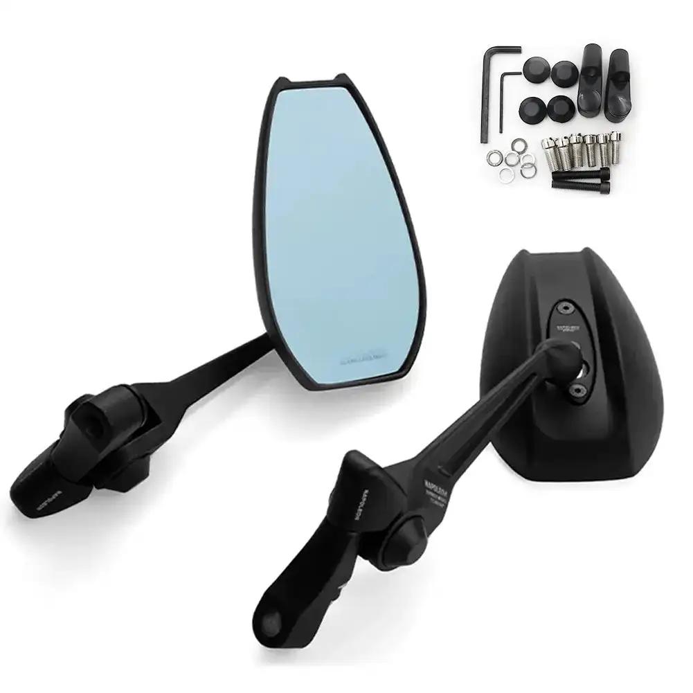 1 пара универсальных зеркал для мотоциклов, боковые зеркала для электромобилей, зеркала заднего вида для скутеров, аксессуары для зеркала заднего вида для AOSAEX/AOS4 синий
