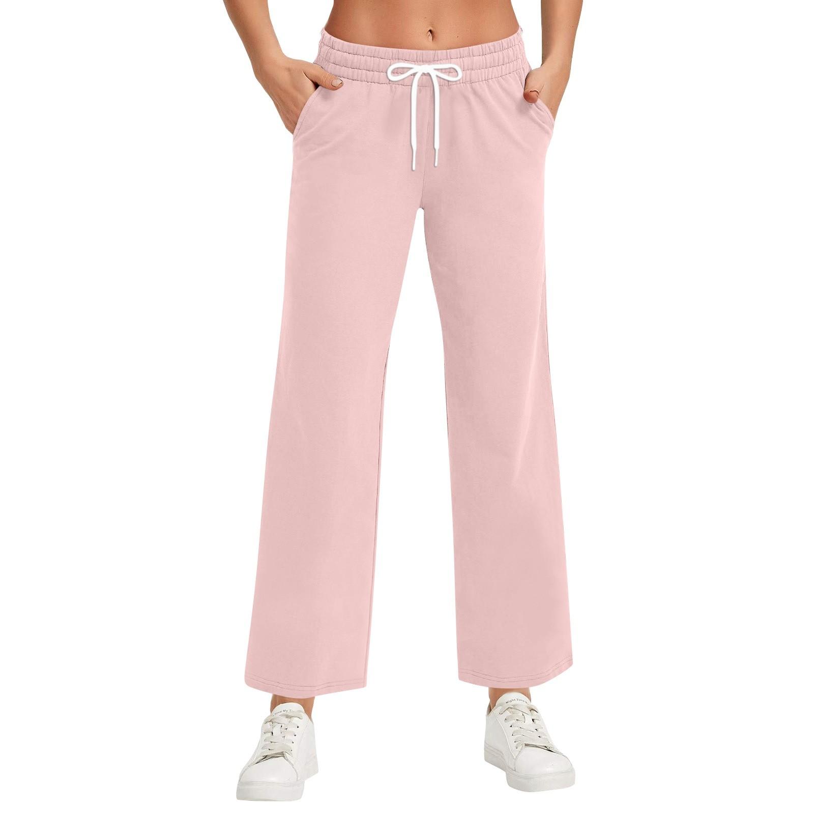 Женские модные однотонные повседневные брюки с эластичной талией и карманами XL розовый
Женские модные однотонные повседневные брюки с эластичной талией и карманами XL розовый