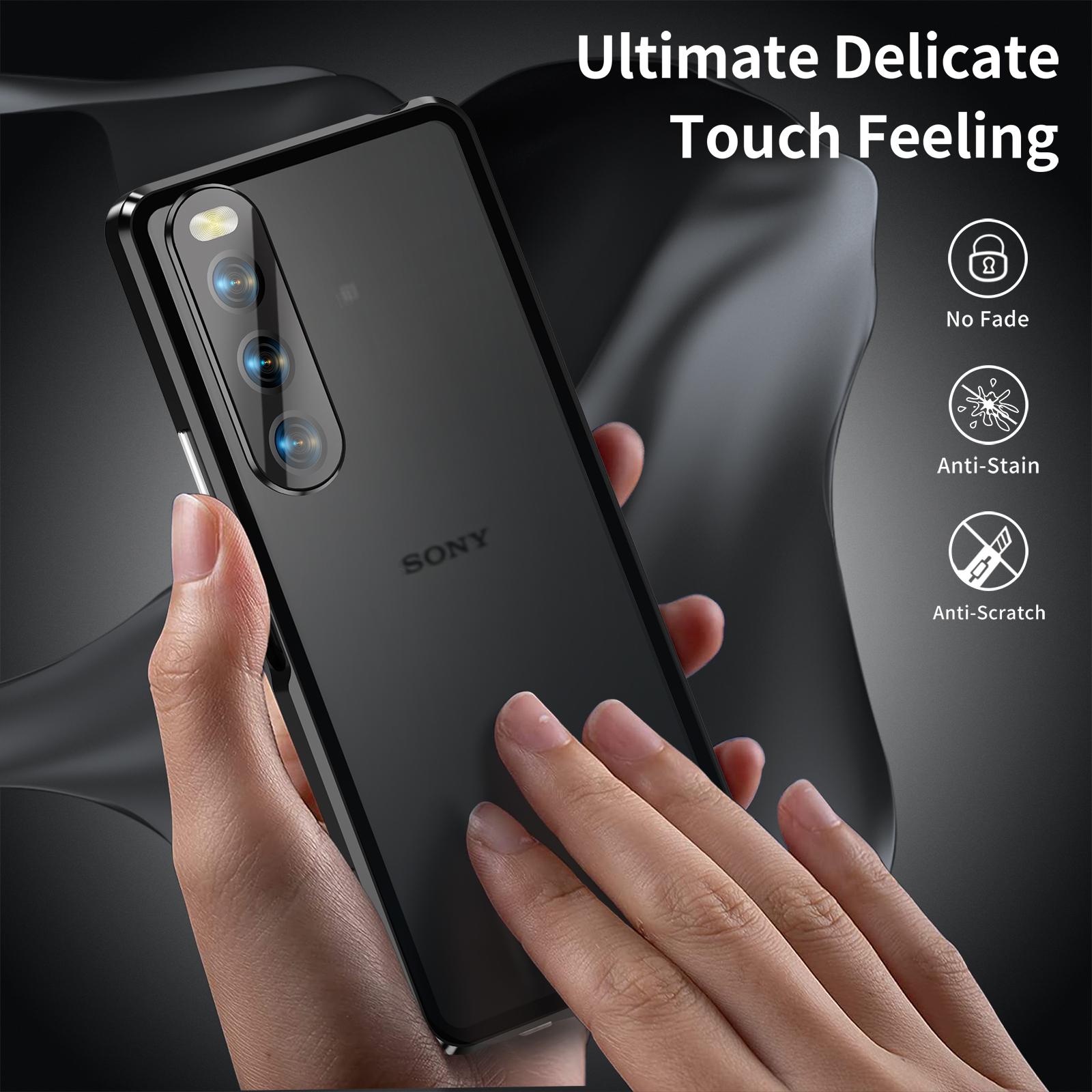 For Sony Xperia 10 V Magnetic Adsorption Case Metal Frame+Tempered Glass+PC Back Clear Phone Cover Black
For Sony Xperia 10 V Magnetic Adsorption Case Metal Frame+Tempered Glass+PC Back Clear Phone Cover Black