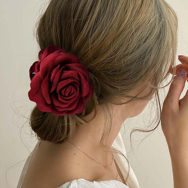 1pc Rose fabric flower claw clip, Amazon popular hair accessory, hair tie, ponytail claw, versatile ball head claw clip
1pc Rose fabric flower claw clip, Amazon popular hair accessory, hair tie, ponytail claw, versatile ball head claw clip