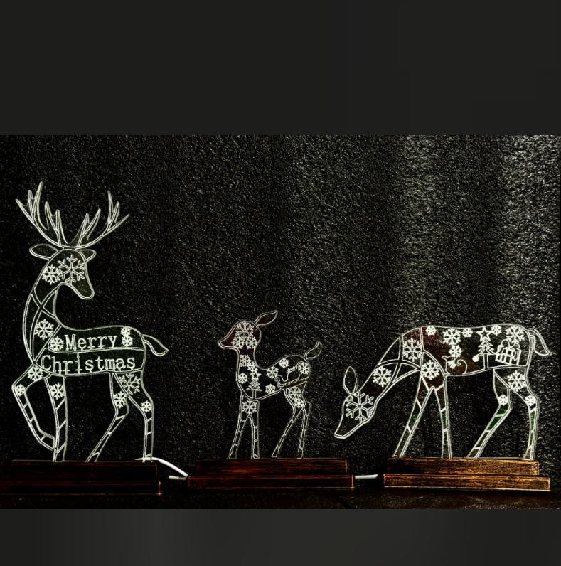 Светящиеся ornaments оленей Набор из 3 штук С узорами в виде снежинок Деревянная основа Настольная лампа Для Рождества Домашний декор Праздничная атмосфера белый
Светящиеся ornaments оленей Набор из 3 штук С узорами в виде снежинок Деревянная основа Настольная лампа Для Рождества Домашний декор Праздничная атмосфера белый