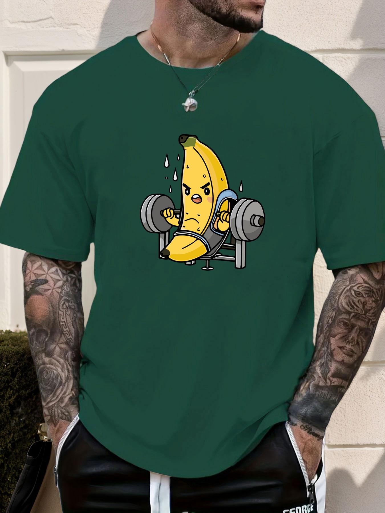 Mens Gym Tshirt Banana Lifting Weights Print Short Sleeve Round Neck Breathable Soft Oversized Fitness Tee 4XL
Mens Gym Tshirt Banana Lifting Weights Print Short Sleeve Round Neck Breathable Soft Oversized Fitness Tee 4XL