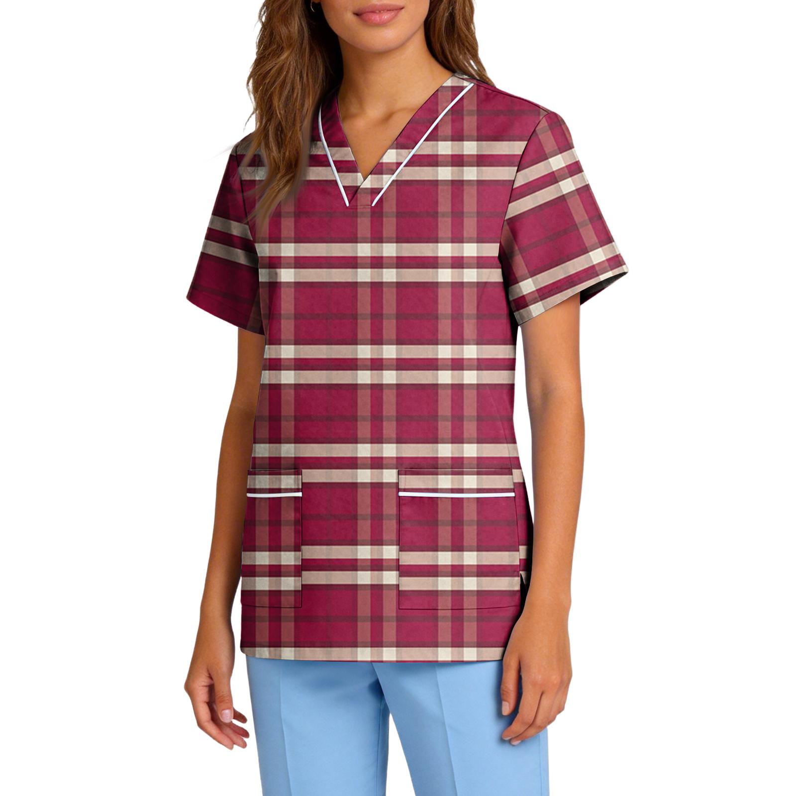 Women s V-Neck Short Sleeve Workwear Top with Pockets & Moisture Wicking Fabric XL винний
Women s V-Neck Short Sleeve Workwear Top with Pockets & Moisture Wicking Fabric XL винний