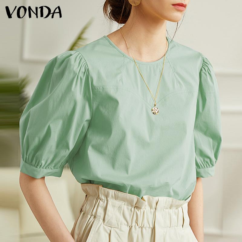 VONDA Женская летняя свободная прямая блузка с круглым вырезом и короткими рукавами
VONDA Женская летняя свободная прямая блузка с круглым вырезом и короткими рукавами