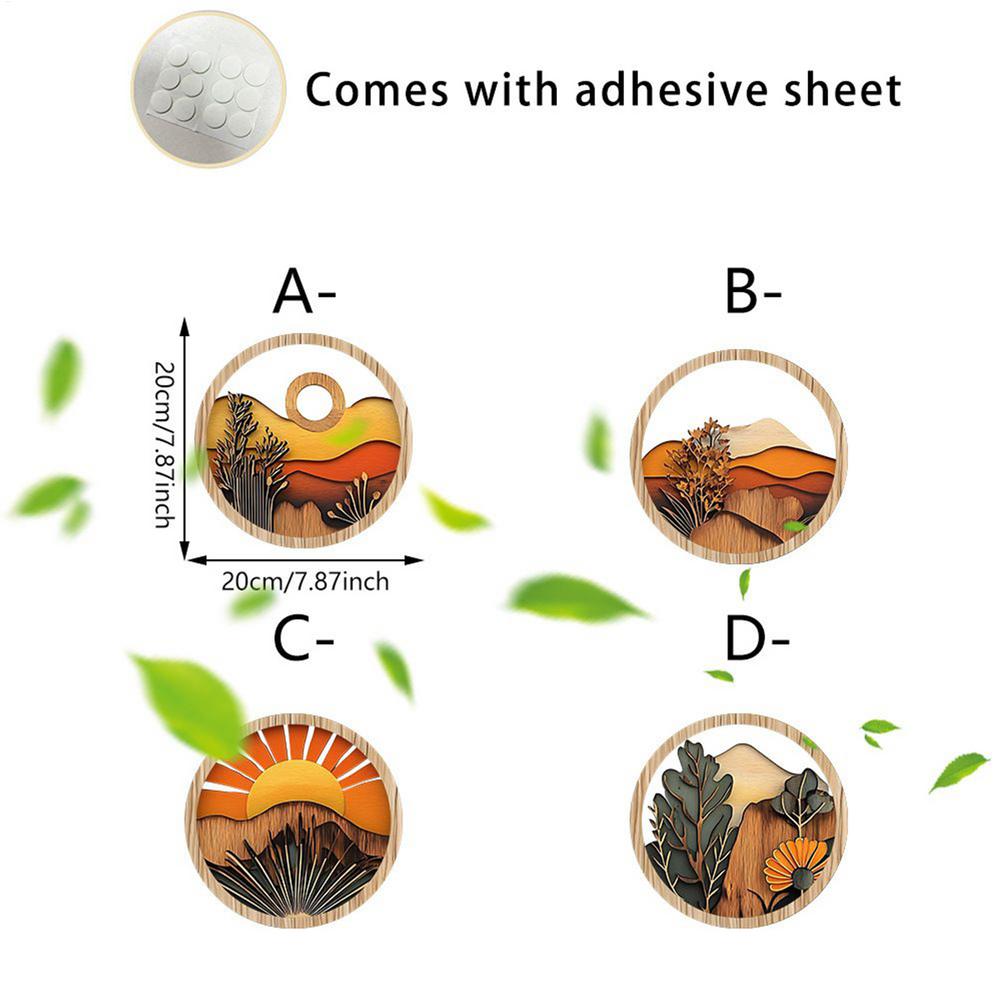 4pcs Bohemian Wall Art Decor 20cm Sunset Theme Wooden Frame Aesthetic Ornament Rustic Hanging Sculptures for Living Room Bedroom
4pcs Bohemian Wall Art Decor 20cm Sunset Theme Wooden Frame Aesthetic Ornament Rustic Hanging Sculptures for Living Room Bedroom