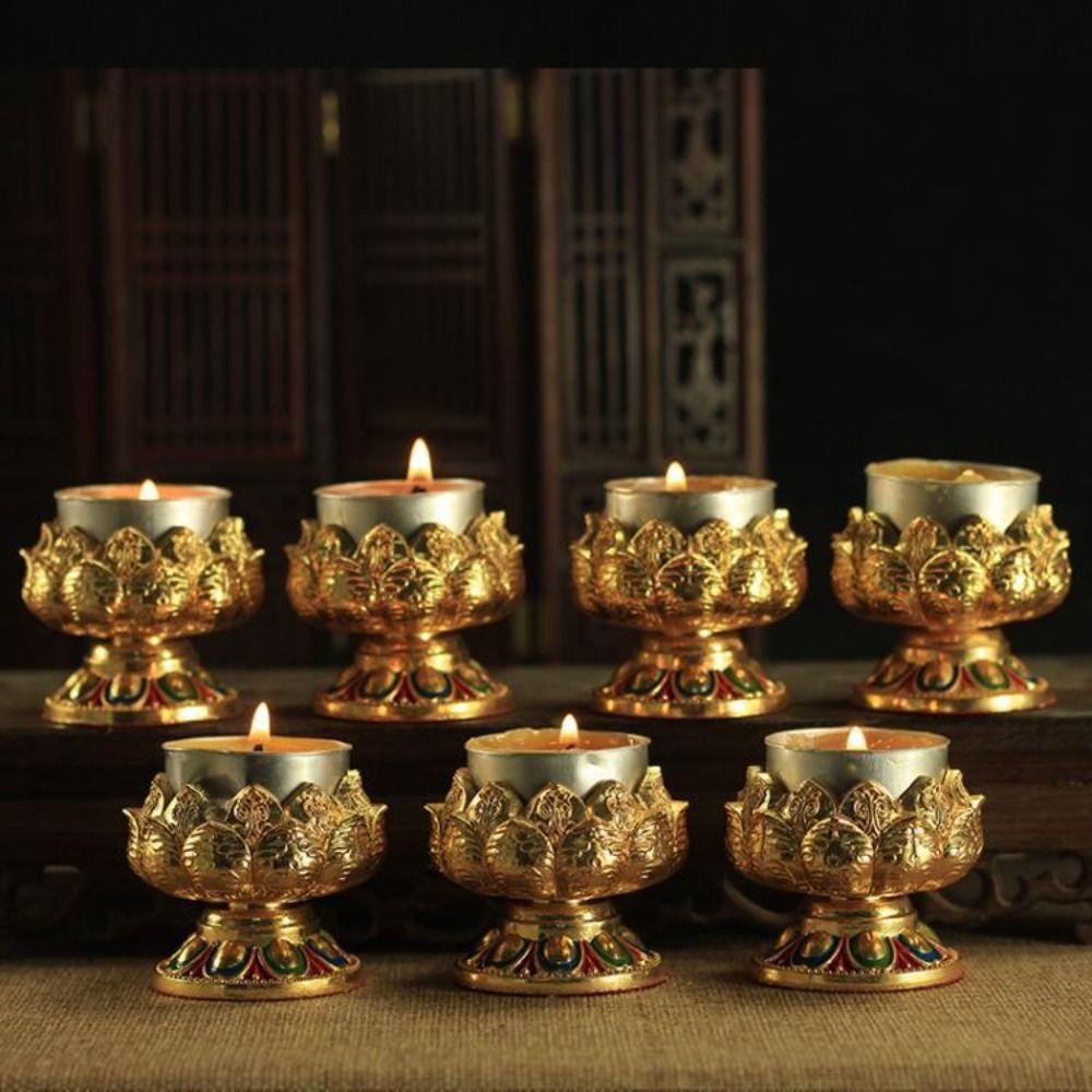 Handicraft Metal Lotus Candlestick Mini Candle Cup Home Decoration Candle Base Temple Style D
Handicraft Metal Lotus Candlestick Mini Candle Cup Home Decoration Candle Base Temple Style D
