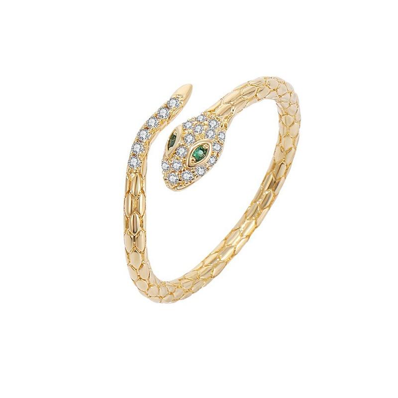 Trendy snake open ring - punk style serpent green eye ring
Trendy snake open ring - punk style serpent green eye ring