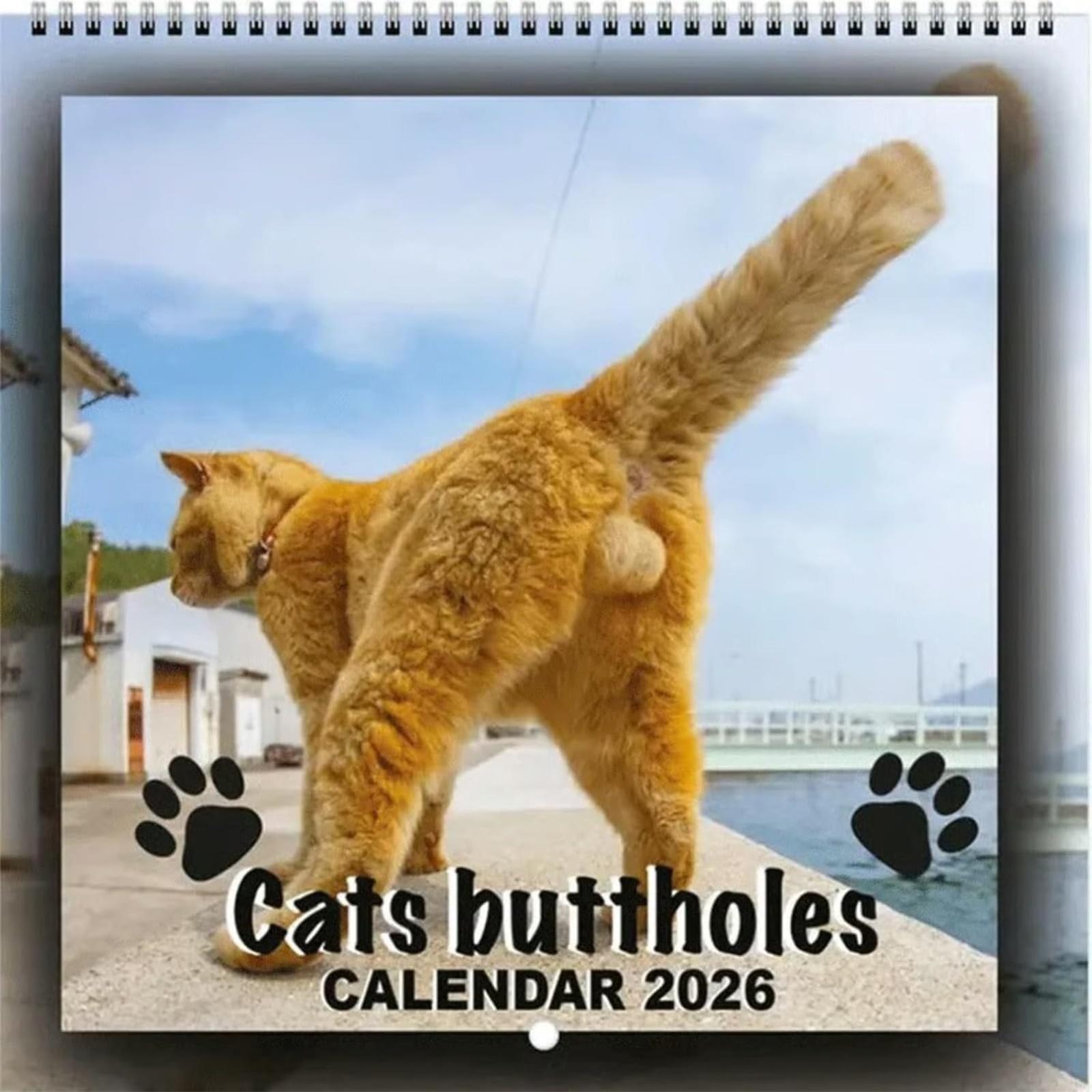 2026 Cat Ball Calendar – Funny Cat Butt Wall Calendar, 12-Month Humor Animal Calendar, Quirky Gift For Cat Lovers One Size
2026 Cat Ball Calendar – Funny Cat Butt Wall Calendar, 12-Month Humor Animal Calendar, Quirky Gift For Cat Lovers One Size