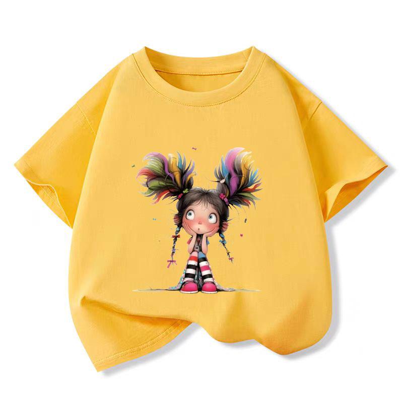 Thinking Girl T-shirt for Girls Cotton Kids TShirt Cartoon Children Casual Clothes Teen Baby Girl Casual Tops 2-14 Year 3T(100cm)
Thinking Girl T-shirt for Girls Cotton Kids TShirt Cartoon Children Casual Clothes Teen Baby Girl Casual Tops 2-14 Year 3T(100cm)