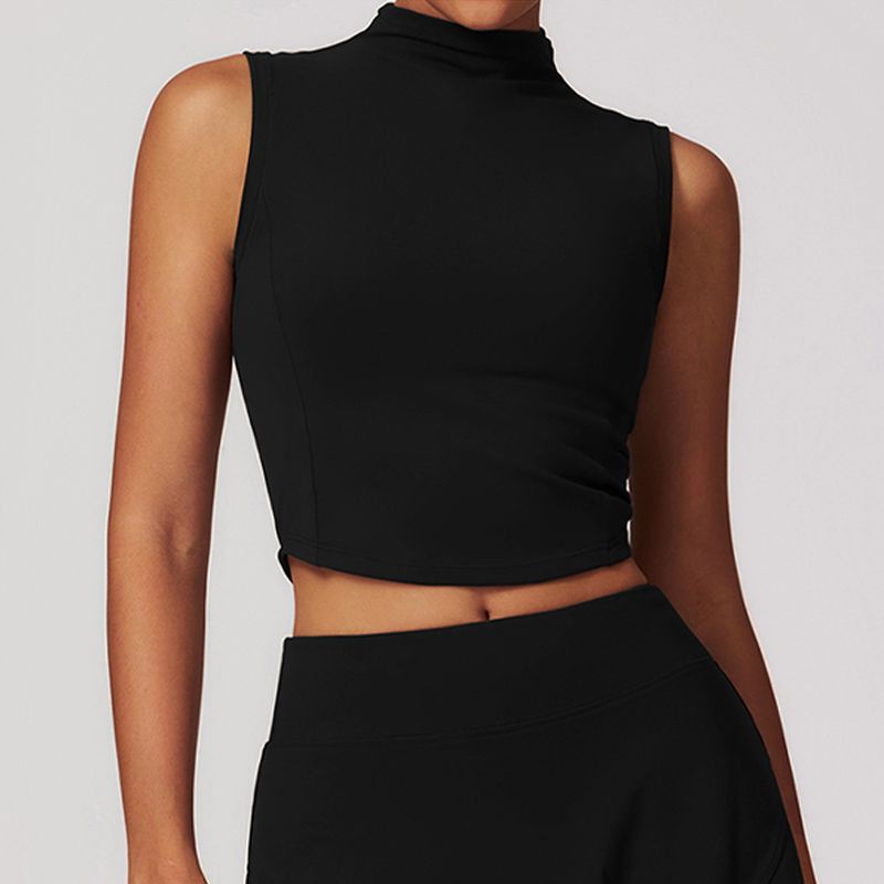 Sports Intimates Women s Half Collar Top Outwear Yoga Bra Running Gathered Sleeveless Vest Workout Clothes Advanced Black M
Sports Intimates Women s Half Collar Top Outwear Yoga Bra Running Gathered Sleeveless Vest Workout Clothes Advanced Black M