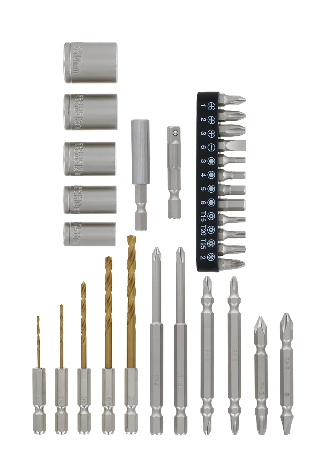 Takagi EARTH MAN Drill Driver Bit Set 30pcs Screw Bolt Tightening Drilling Compatible Tools Impact Driver Electric Driver Compatible with Various
Takagi EARTH MAN Drill Driver Bit Set 30pcs Screw Bolt Tightening Drilling Compatible Tools Impact Driver Electric Driver Compatible with Various