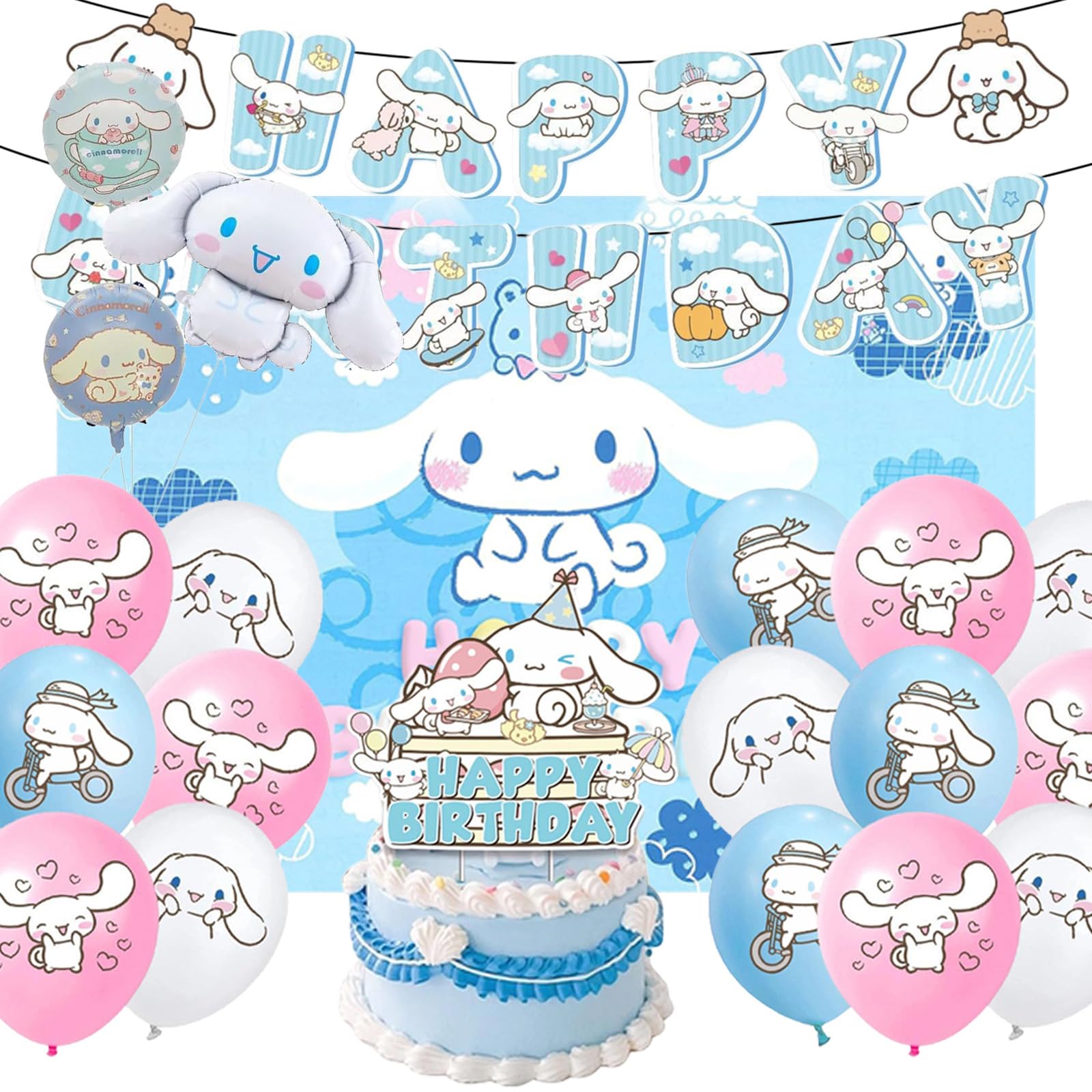Salywin Cinnamoroll Birthday Decoration Set Tapestry Balloon 21 Pieces
Salywin Cinnamoroll Birthday Decoration Set Tapestry Balloon 21 Pieces