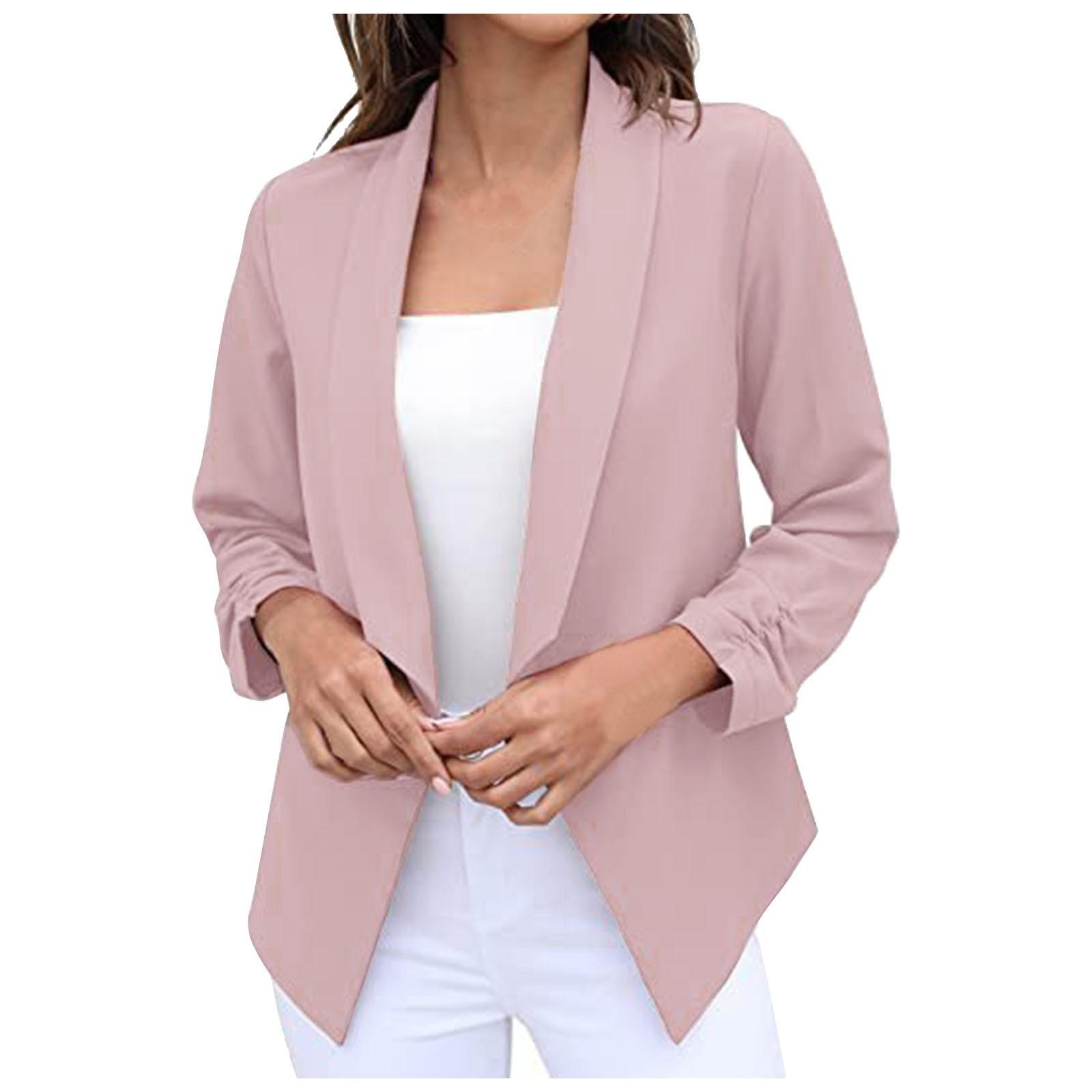 Женский костюм, топ, кардиган, куртка, однотонный костюм с лацканами, маленькая куртка для поездок на работу, универсальный темперамент XXXXXL розовый
Женский костюм, топ, кардиган, куртка, однотонный костюм с лацканами, маленькая куртка для поездок на работу, универсальный темперамент XXXXXL розовый