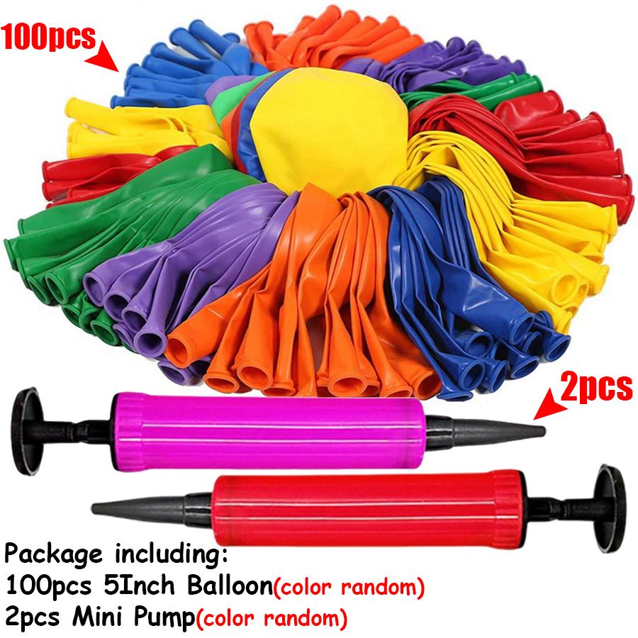 100Pcs 5 Inch Latex Balloons & 2pcs Mini Hand Pump Colorful Small Balloons for Birthday Party Decorations, Wedding & DIY Crafts Other
100Pcs 5 Inch Latex Balloons & 2pcs Mini Hand Pump Colorful Small Balloons for Birthday Party Decorations, Wedding & DIY Crafts Other