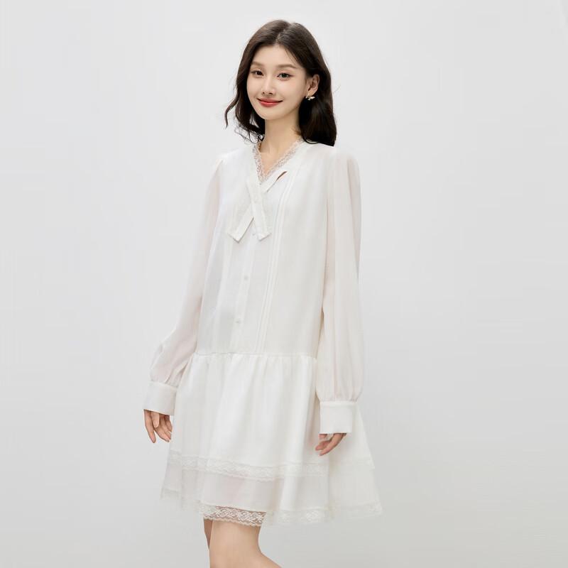 Qiusui Yiren Elegant V-Neck Lace-Trim Midi Dress M
Qiusui Yiren Elegant V-Neck Lace-Trim Midi Dress M