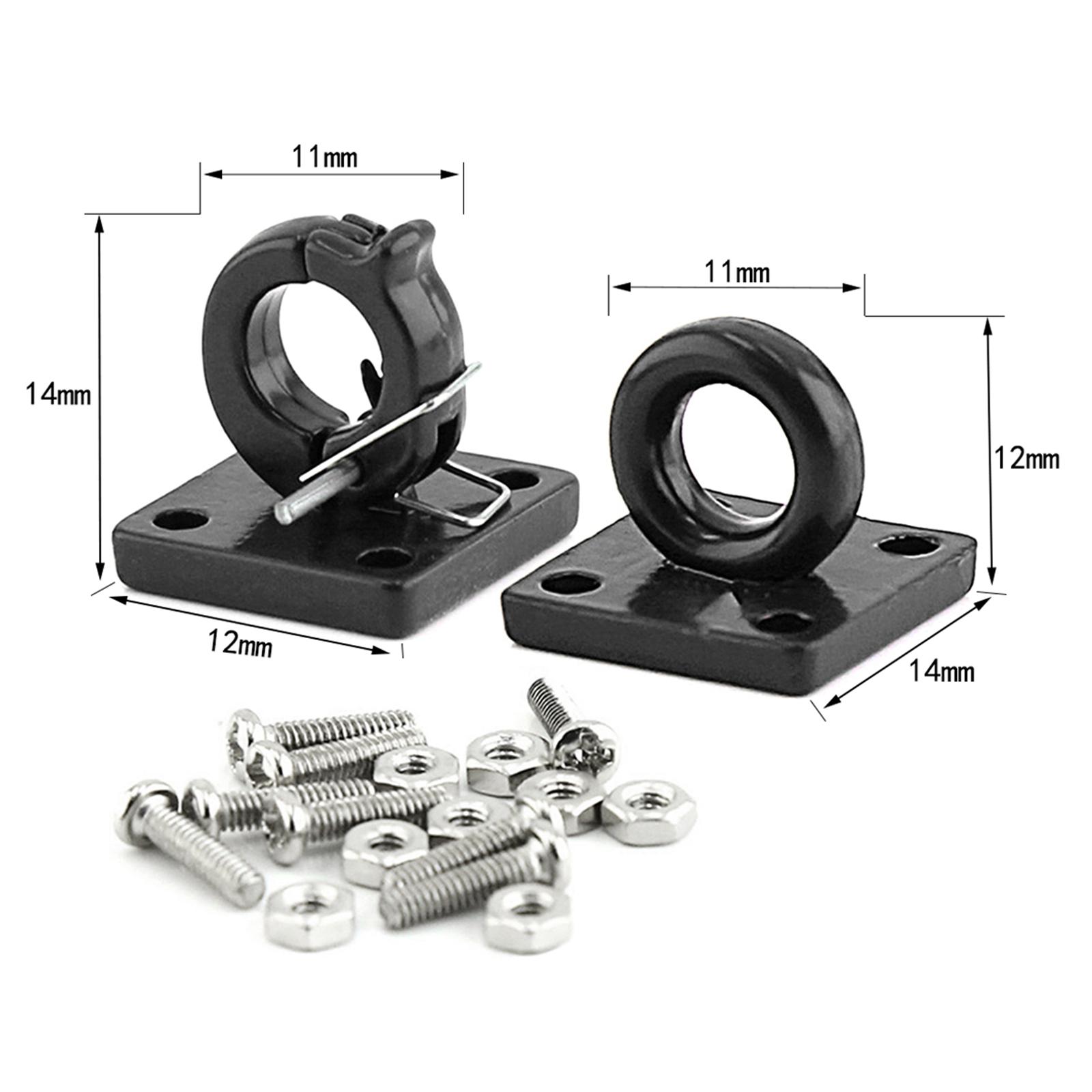 Metal Trailer Buckle, Simulation Trailer Tow Lock Shackle Bracket Set Replacement for 4 SCX10 D90 1Celsius10 Remote Control
Metal Trailer Buckle, Simulation Trailer Tow Lock Shackle Bracket Set Replacement for 4 SCX10 D90 1Celsius10 Remote Control
