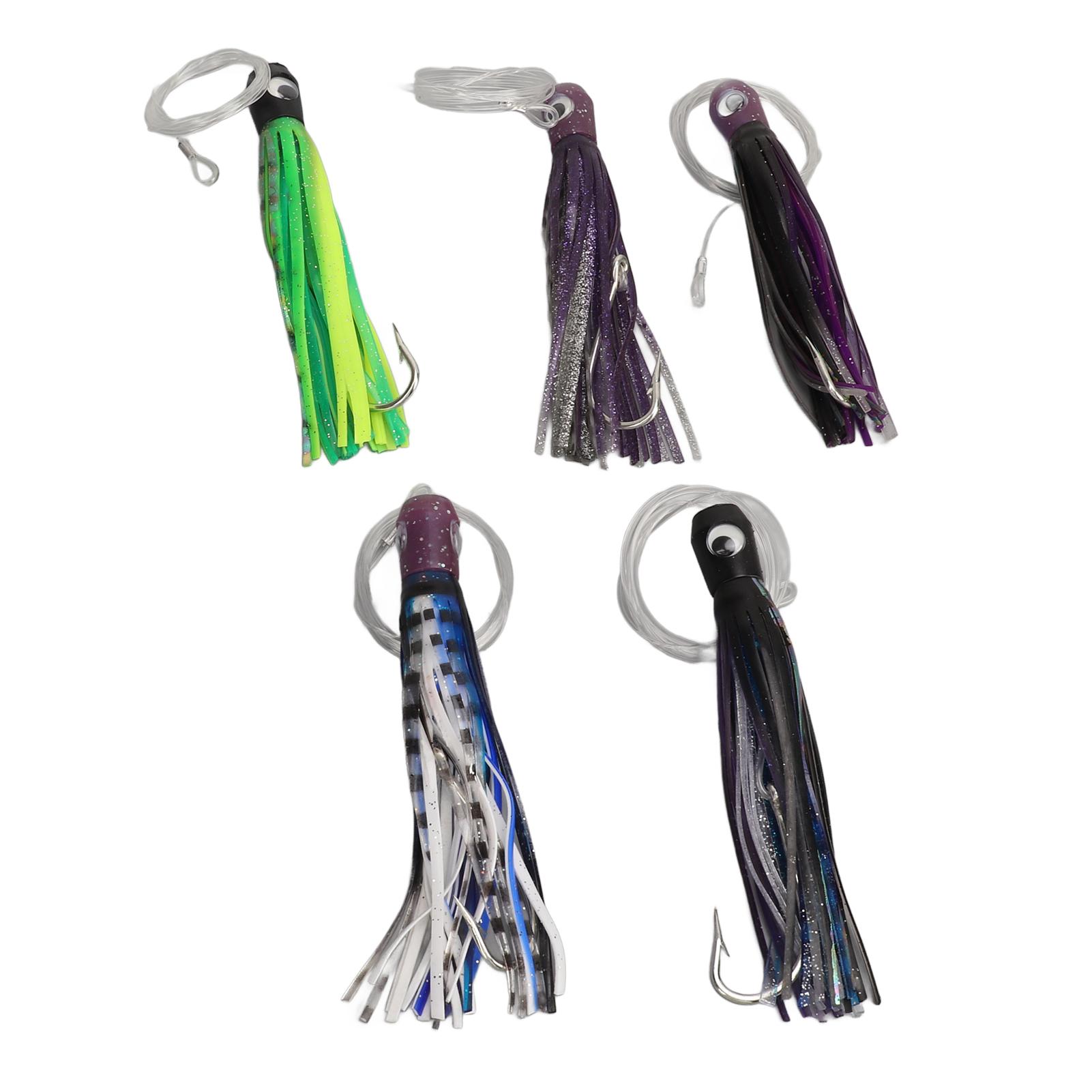 5PCS Saltwater Trolling Lure PVC Squid Skirted Deep Sea Fishing Lure for Marlin Tuna Mahi Dolphin Durado Wahoo
5PCS Saltwater Trolling Lure PVC Squid Skirted Deep Sea Fishing Lure for Marlin Tuna Mahi Dolphin Durado Wahoo