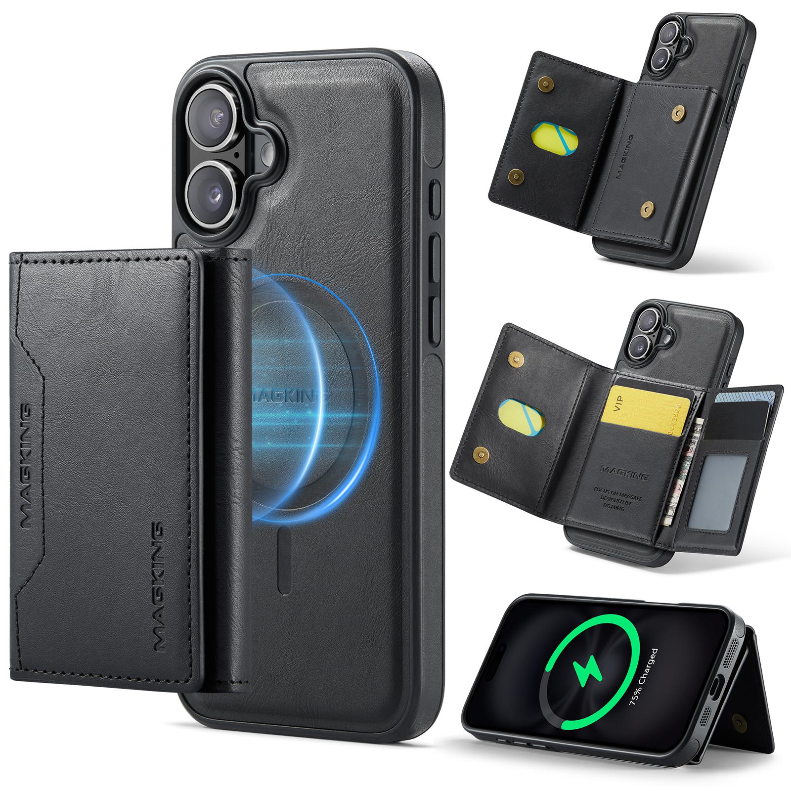 MAGKING K2 Series For iPhone 16 Case Compatible with MagSafe PC+TPU+PU Phone Cover - Black
MAGKING K2 Series For iPhone 16 Case Compatible with MagSafe PC+TPU+PU Phone Cover - Black
