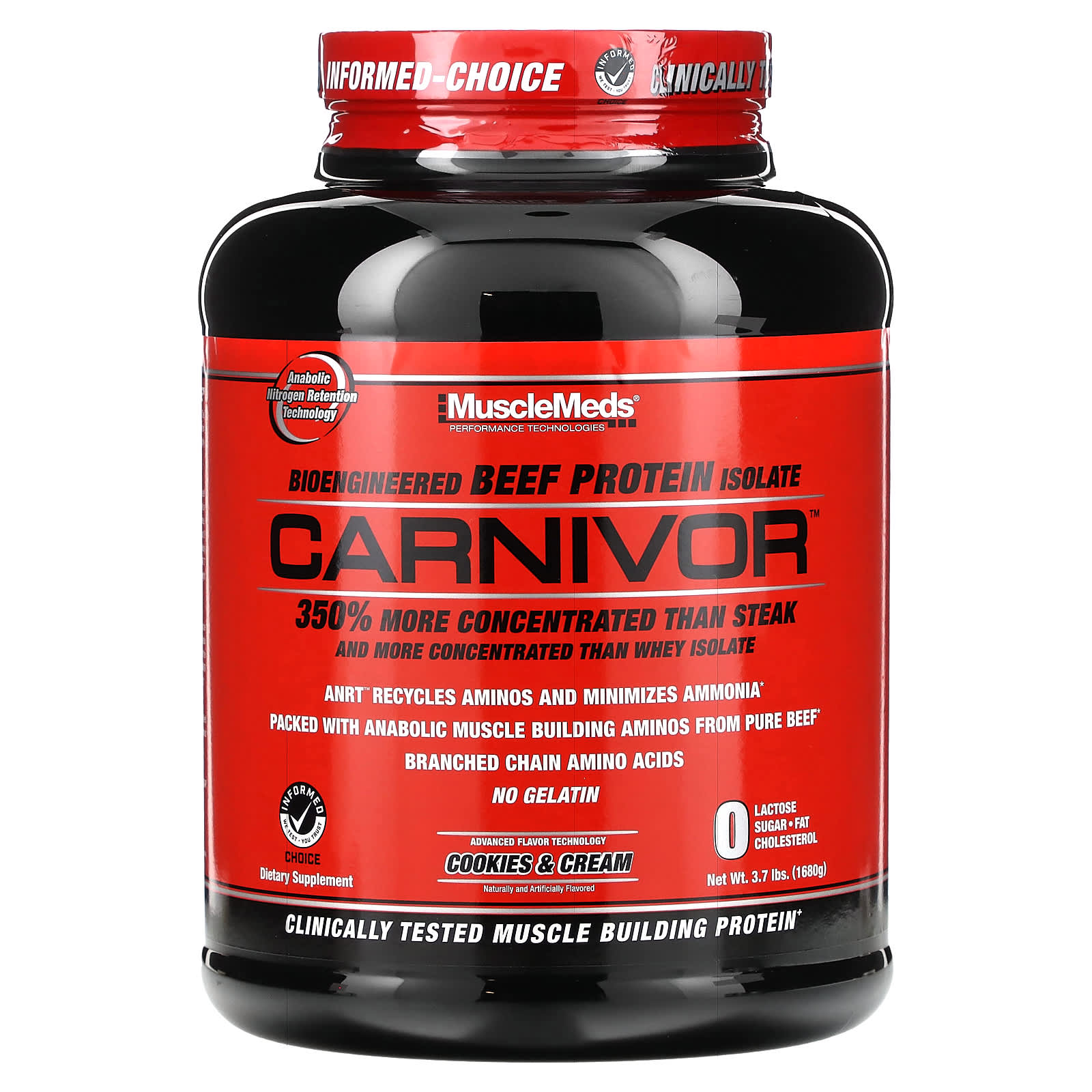 Carnivor, Bioengineered Beef Protein, Cookies & Cream, 1,680G (3.7Lb)
Carnivor, Bioengineered Beef Protein, Cookies & Cream, 1,680G (3.7Lb)
