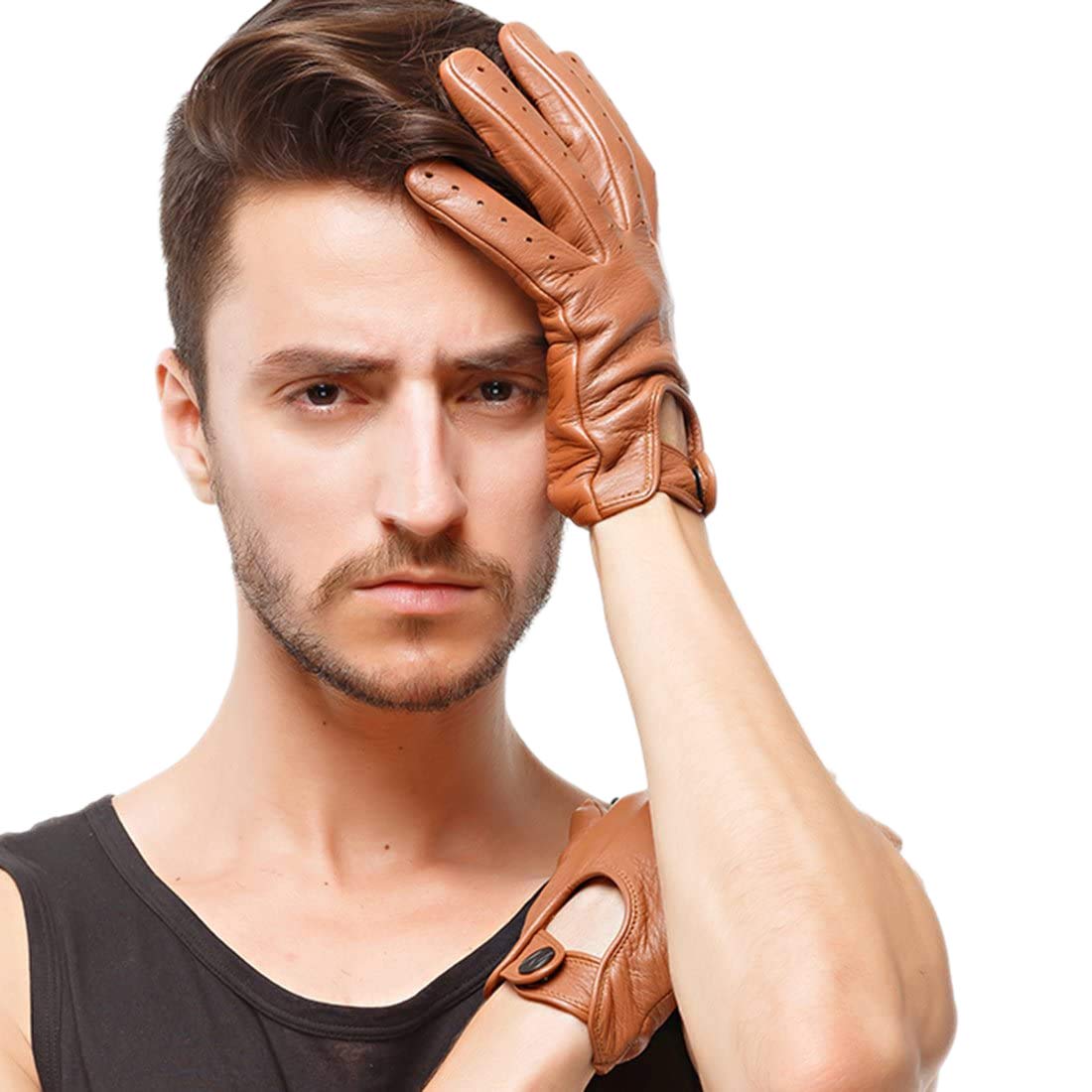 Nappaglo Premium Short Deerskin Leather Gloves for Formal Spring and Driving and Motorcycle Gloves Light Brown Men s Wear, Autumn, (XL, (Smartphone
Nappaglo Premium Short Deerskin Leather Gloves for Formal Spring and Driving and Motorcycle Gloves Light Brown Men s Wear, Autumn, (XL, (Smartphone