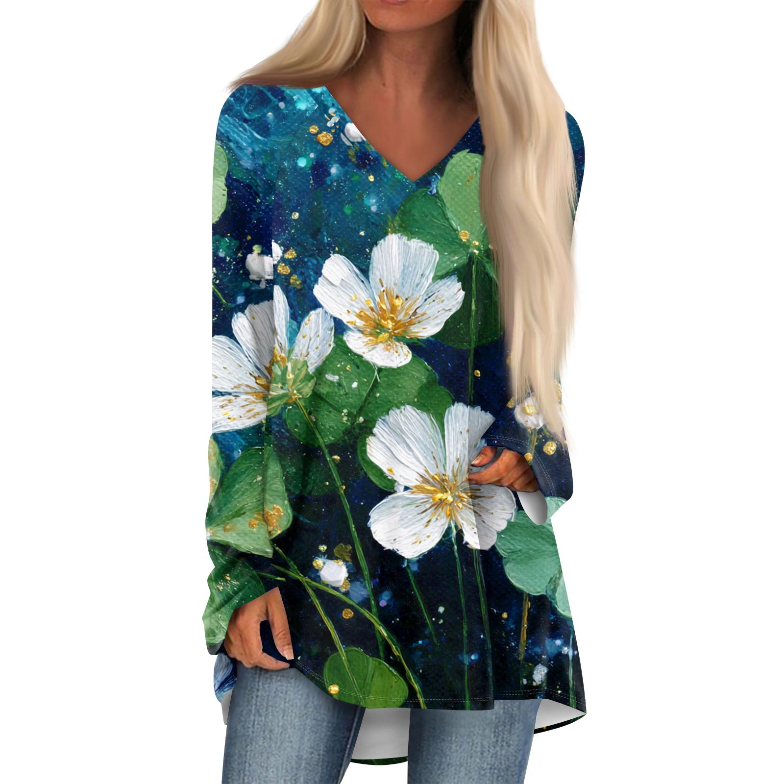 Women s Fashionable Casual Long-Sleeved St. Patrick s Day Print V-Neck Mid-Length Top M
Women s Fashionable Casual Long-Sleeved St. Patrick s Day Print V-Neck Mid-Length Top M