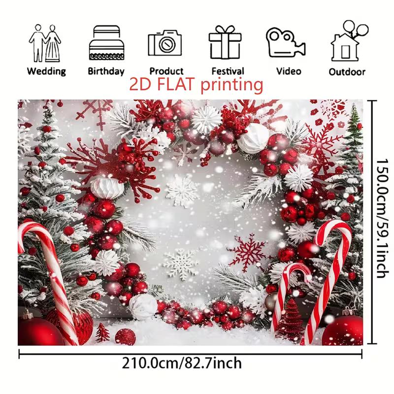 2D Snowflake Christmas Backdrop Red White Decoration Photography Background 47.2x31.5inch/120*80cm
2D Snowflake Christmas Backdrop Red White Decoration Photography Background 47.2x31.5inch/120*80cm