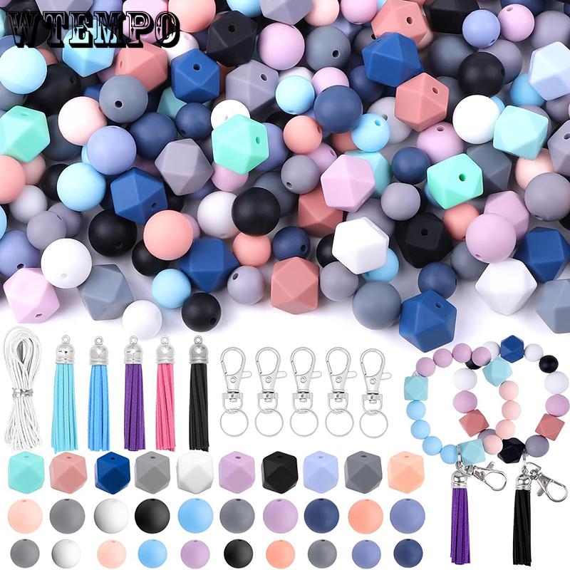 WTEMPO Silicone Beads for Keychain Making Kit Silicone Beads Bulk DIY Necklace Bracelet Jewelry Pendent Crafts Making Supplies Holiday Special Gifts 1set різнокольоровий
WTEMPO Silicone Beads for Keychain Making Kit Silicone Beads Bulk DIY Necklace Bracelet Jewelry Pendent Crafts Making Supplies Holiday Special Gifts 1set різнокольоровий
