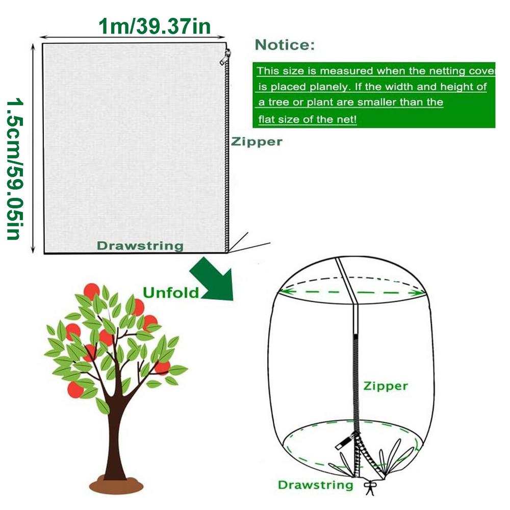 Plant Protection Bag Cover Netting Mesh For Fruit Vegetable Tree Barrier Strawberry Grapes Pests Control Anti-Bird Garden Tools
Plant Protection Bag Cover Netting Mesh For Fruit Vegetable Tree Barrier Strawberry Grapes Pests Control Anti-Bird Garden Tools