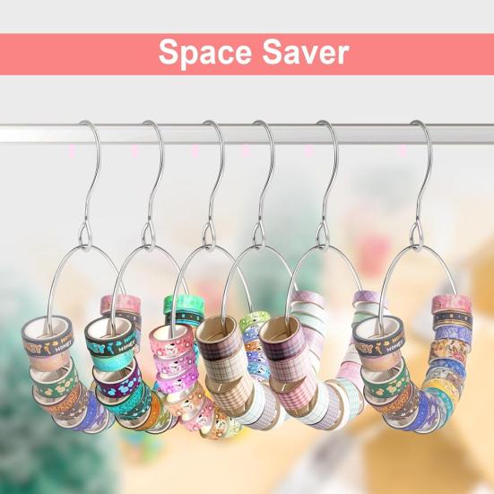 2Pcs Washi Tape Storage Organizers Multipurpose Easy Hanging Washi Tape Storage Ring with Large Hook Closet Organizer 2pcs
2Pcs Washi Tape Storage Organizers Multipurpose Easy Hanging Washi Tape Storage Ring with Large Hook Closet Organizer 2pcs